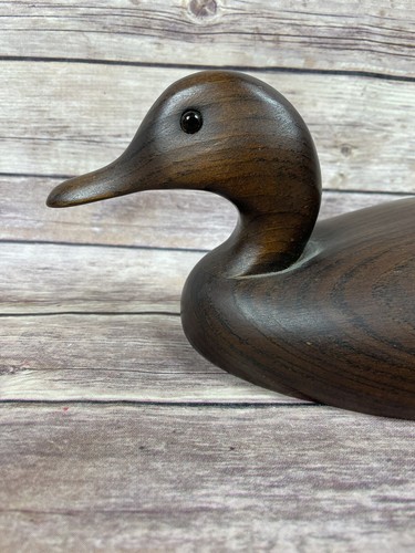 Vintage Wood Duck Decoy The Decoy Shop Freeport Maine Signed H Heap lll - Picture 4 of 9