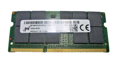 Micron 16GB DDR3L-1600 ECC Registered 4枚 Micron 16GB PC3-12800 DDR3-1600 ECC Reg SoDimm MT36KSS2G72RHZ