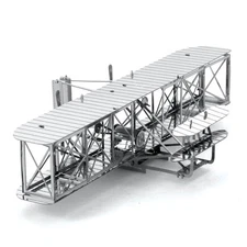 Fascinations Metal Earth Wright Brothers Airplane 3D Laser Cut Steel Model Kit