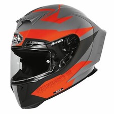 AIROH GP550S VEKTOR MATT ORANGE FULL FACE ACU GOLD MOTORCYCLE HELMET