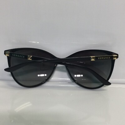 NIB Versace VE4260 GB1/11 Black Plastic Woman Grey Gradient