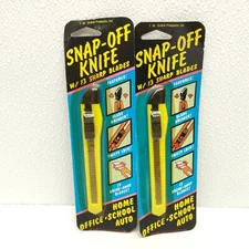 VINTAGE SNAP OFF UTILITY KNIFE YELLOW MADE IN HONG KONG