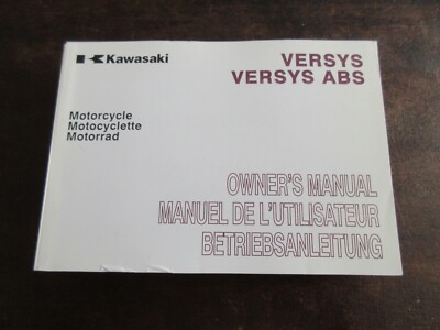 Kawasaki Versys ABS KLE650CB KLE650DB 2010 Owner's manual Betriebsanleitung
