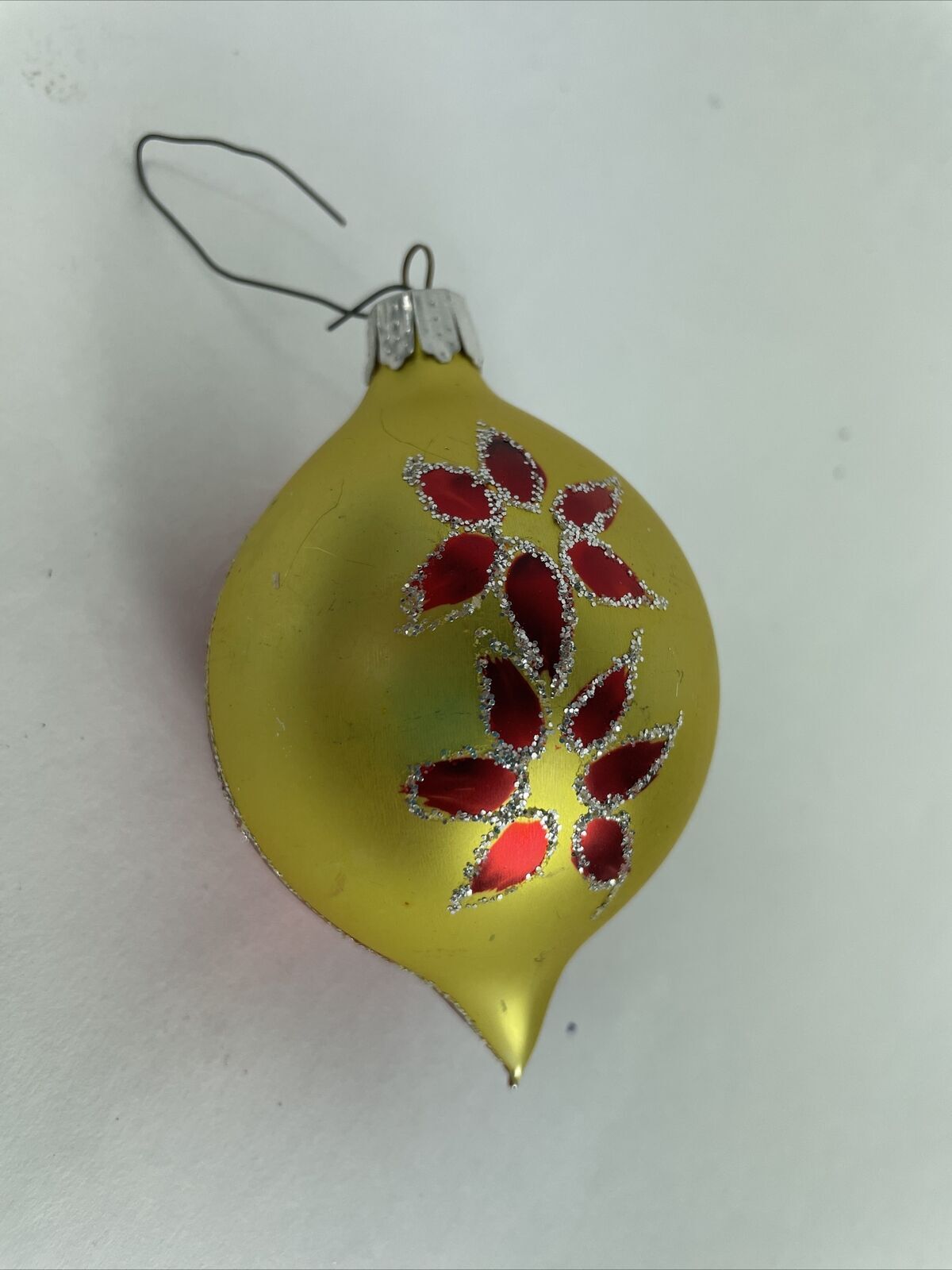 Lot of 2 Vintage Christmas Ornaments Metallic Glitter 2.53.5 inches eBay