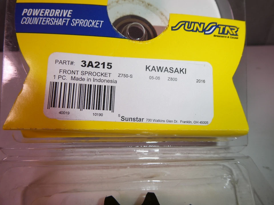 Sunstar Kawasaki Z750-S Z800 Front Power Drive Sprocket Countershaft 3A215 C8 - Image 4 of 4