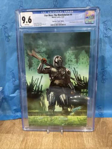 STAR WARS MANDALORIAN 4 JAN DUURSEMA  VIRGIN MARVEL 1ST CARA DUNE Cgc 9.6 Graded