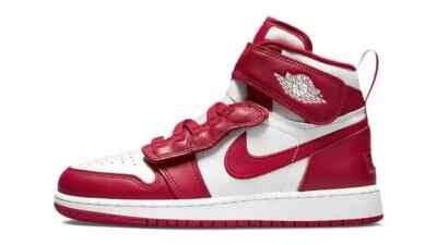 Size 5.5Y - Air Jordan 1 High FlyEase Cardinal Red White Sneakers Nike No Lid