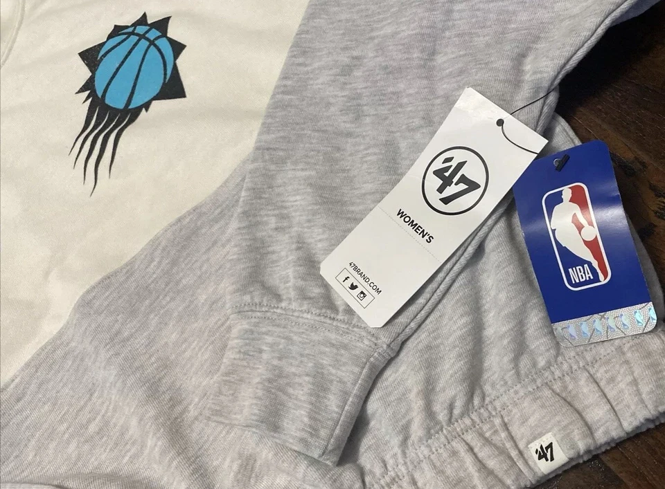 NWT 47’ Brand Phoenix Suns White/Gray Take Two Crew Sweatshirt Women’s M. A9 - Image 3 of 4