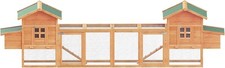 160'' Large Chicken Coop Wooden Poultry Cage Hen House Hutch w/2 Nesting boxes