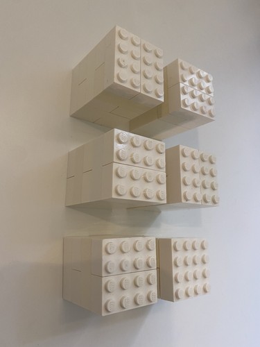 66 LEGO 2x4 White Bricks Piece # 3001 - Picture 3 of 4