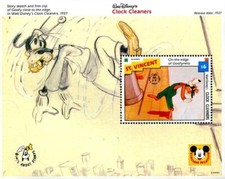 Disney 1992 St Vincent - Short Film, The Clock Cleaners (1937) MSheet Nº2 - MNH