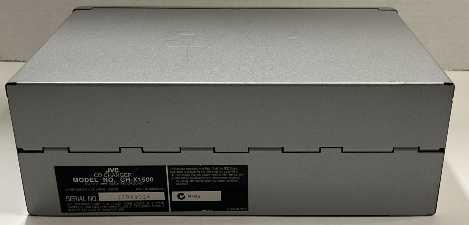 JVC In Car 12 Disc CD Changer Model CHX1500 With Cartridge (Untested) eBay