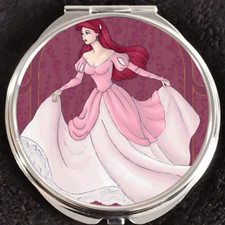 Princess Little Mermaid Ariel Ocean Red Hair Gift Disney Makeup Compact Mirror