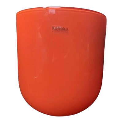 Vintage Kaheku Schoenes Wohnen Vibrant Glass Orange Vase / Bowl