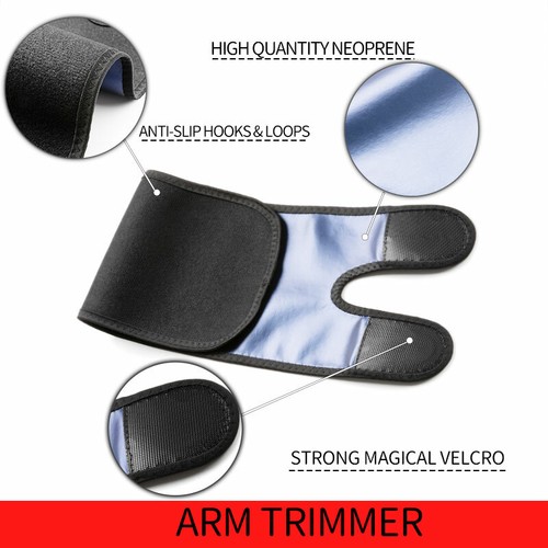 Men Arm Trimmer Sweat Arm Bands Pair Sauna Upper Arm Trainer Slimming Shaper - Picture 7 of 18