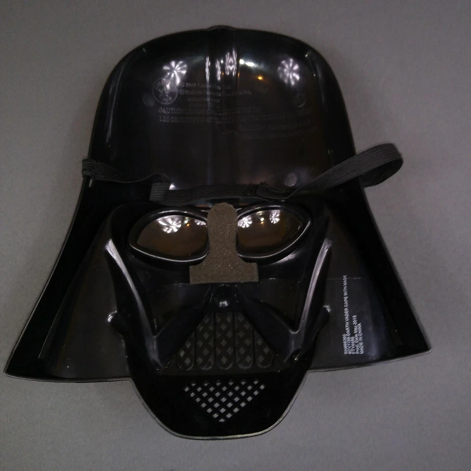 Máscara Facial Darth Vadar Negra Vintage Original Halloween Niños Talla Rubíes Marca Foto 4 de 4