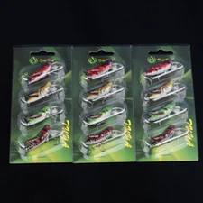 12pcs Artificial Hard Bait With Sharp Hook, Topwater Grasshopper Lure