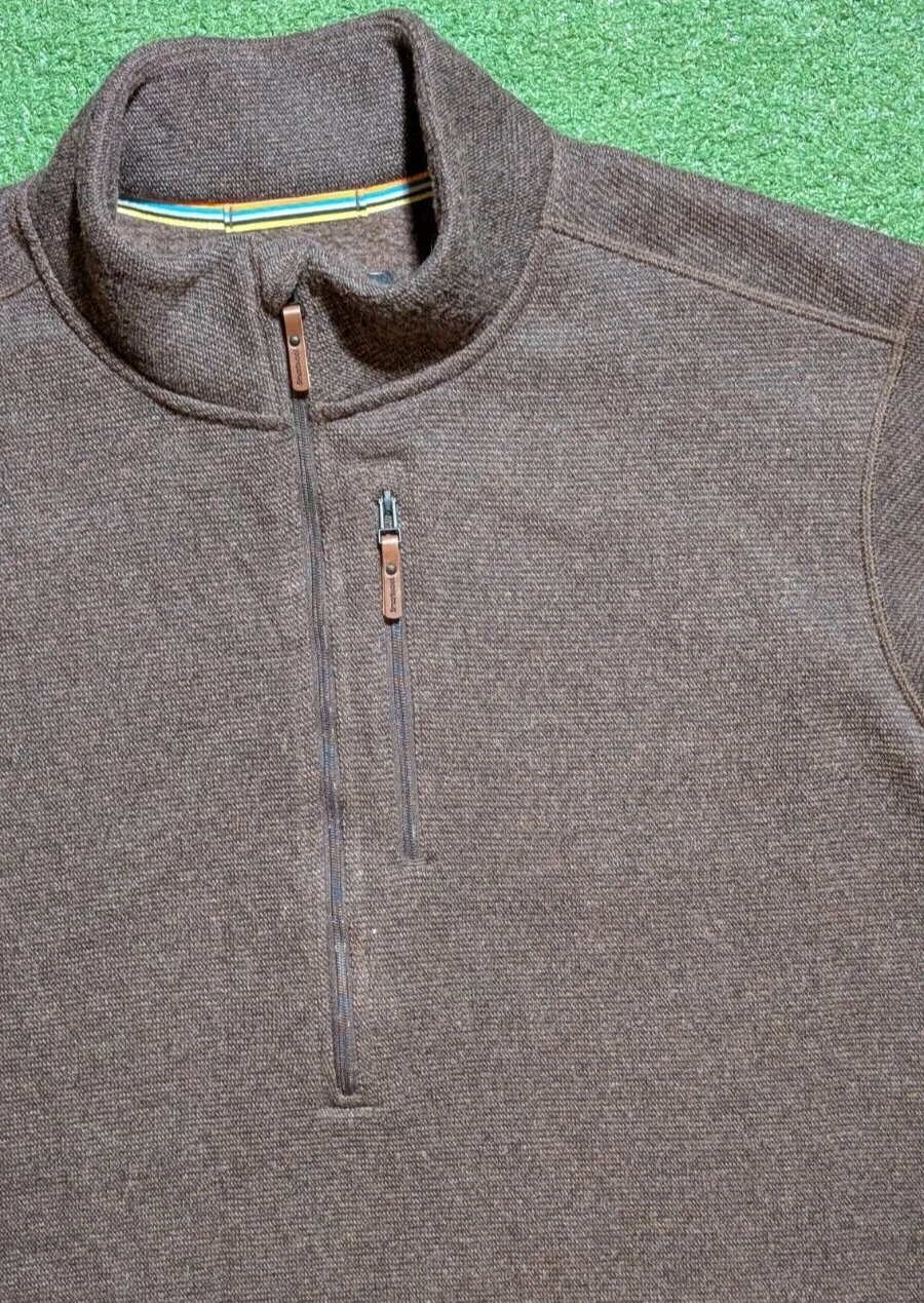 smartwool bourbon heather hudson trail fleece half zip sweater
