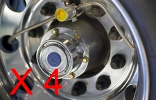 (Pack of 4) Crossfire Dual Tire Pressure Equalizer 110 PSI for Truck RV Trailer