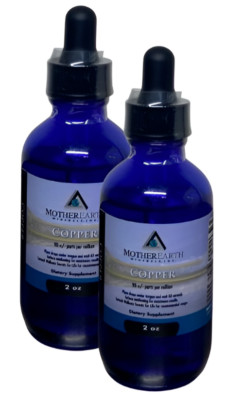 Mother Earth Copper Supplement - 2 oz (2 Pack) Pure Elemental Wellness