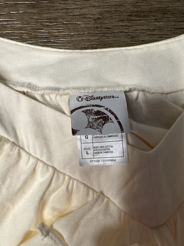 Disney Store Snow White Women’s Tank Dress Size LARGE Cream Princess Gown - Image 2 of 3