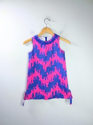 Lilly Pulitzer Kids Size 8 Windsor Giraffe Print Dress Sleeveless Shift Size 7
