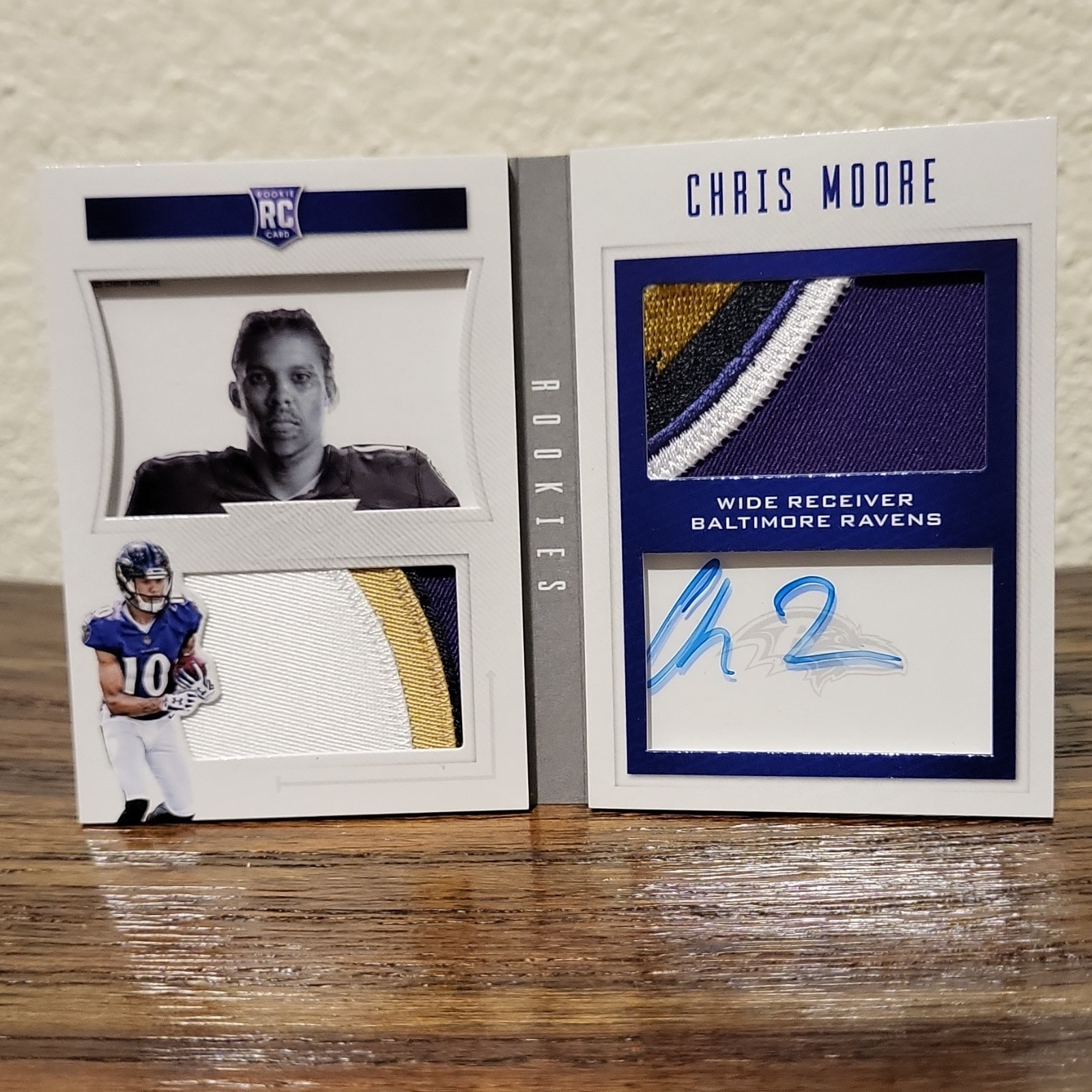 Chris Moore Panini National Treasures #123 Patch Autograph