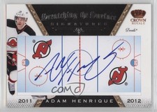 2011-12 Crown Royale Scratching the Surface Signatures Adam Henrique #6 Auto 2d8