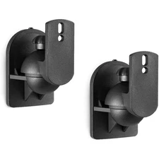 Speaker Wall Ceiling Mounts One Pair Black Bookshelf Brackets Hold 7.7 lbs