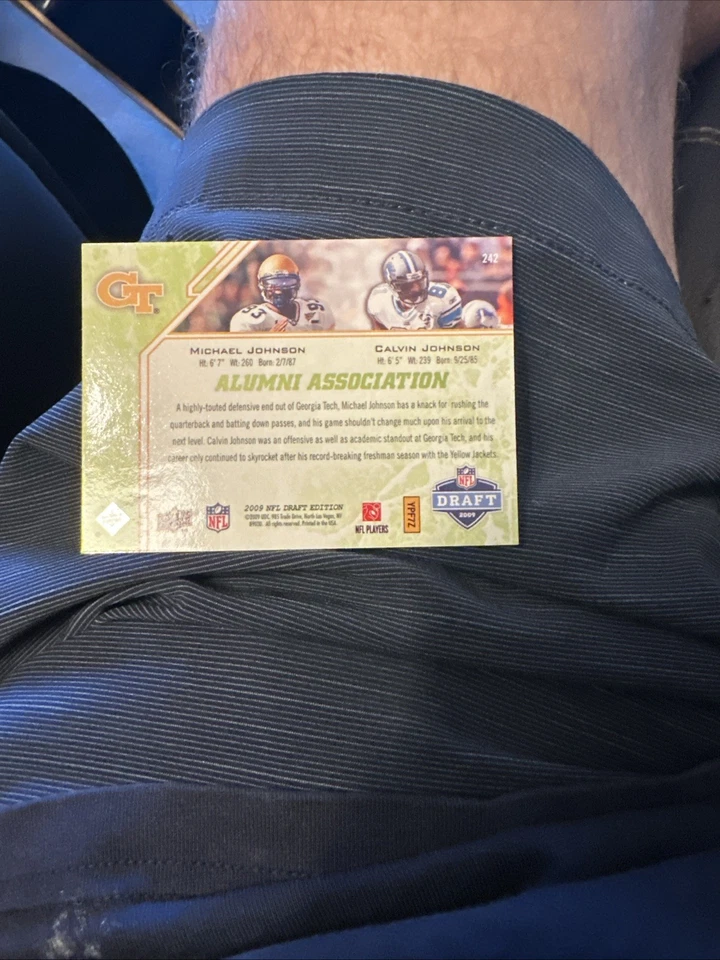 Calvin Johnson 2009 Upper Deck Draft Edition Green /350 - Image 4 of 4