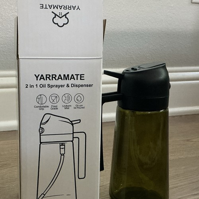 #ad #ad YARRAMATE Oil Sprayer for Cooking 2 in 1 Olive Oil Dispenser Bottle In Black $10.00