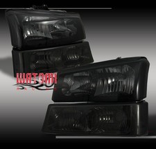 03-06 Chevy Silverado Crystal Head Lightsbumper Signal Smoke 1500 2500 Hd 3500