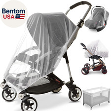 Durable Baby Stroller Mosquito Net 2 Pack - Universal Elastic Edge Mesh Cover