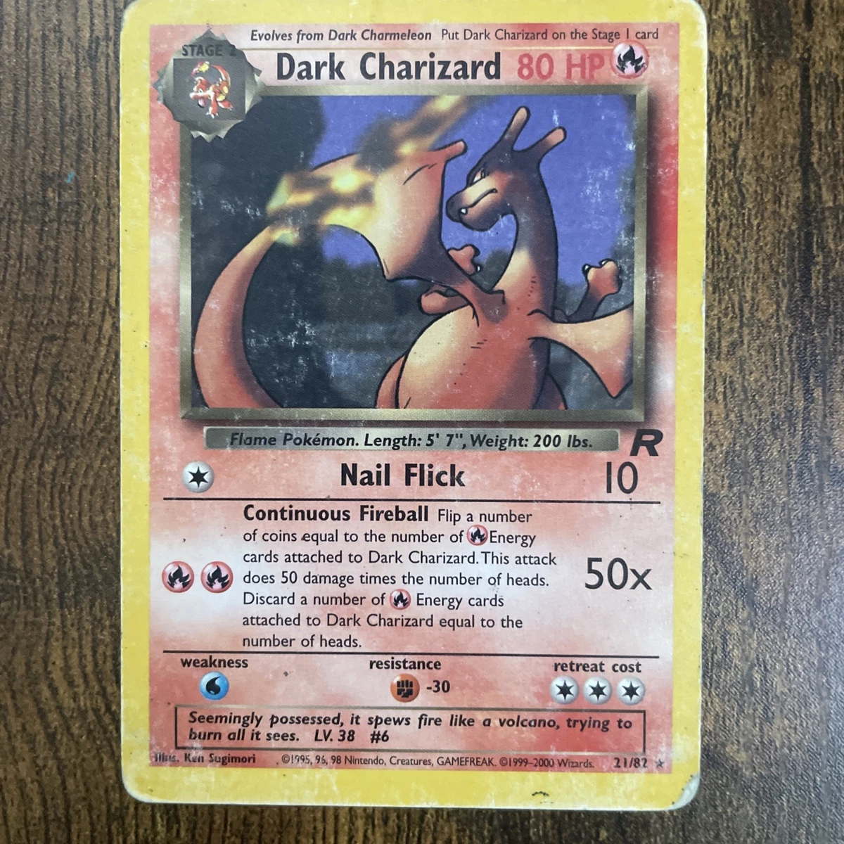 Darkness Charizard Pokémon TCG Base Set Individual Collectible