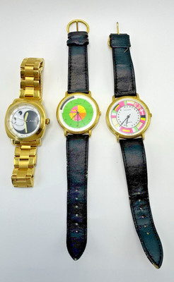 3 Mens Watches Non Working Suizo Bande & AlexaK For parts only