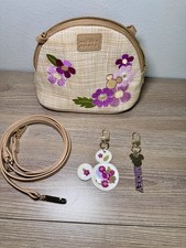 Disney Mickey Mouse Crossbody Bag. 4 Piece Set Bag, Handle And 2 Keychain 