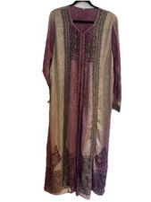 Purple Kameez Dress Indian Wedding Party Open Beads Beautiful Exquisite Detail