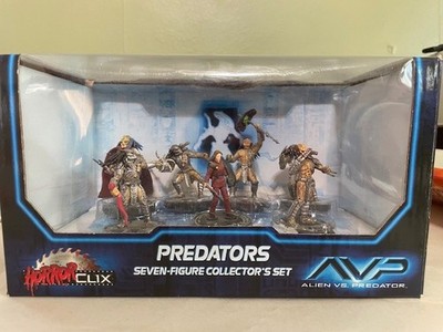 HorrorClix ~ PREDATORS Collector's Set AVP Alien vs Predator Complete In Box