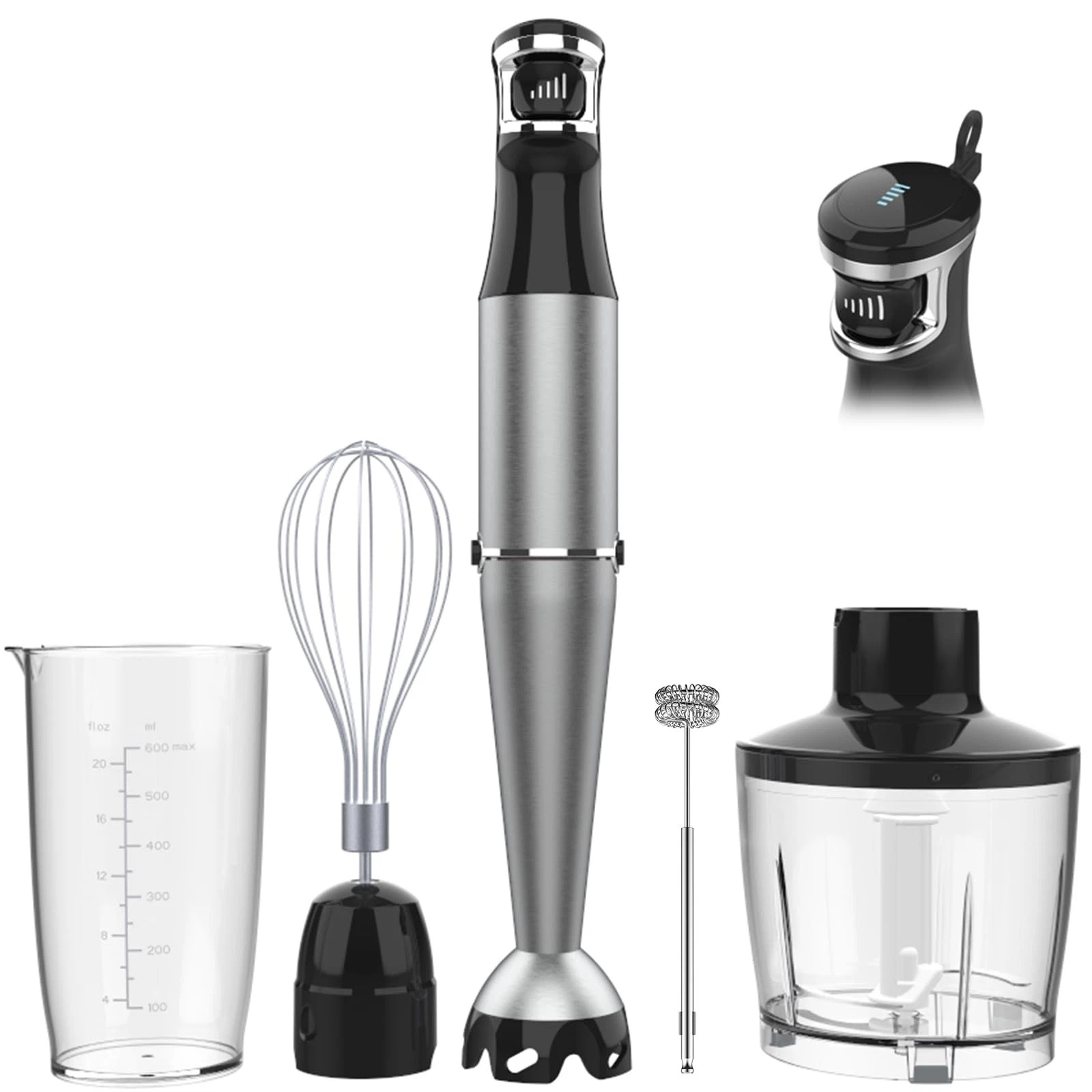 Turelar Immersion Blender Handheld Corded Hand Blenders Set 5 in 1, Black
Opens in a new window or t