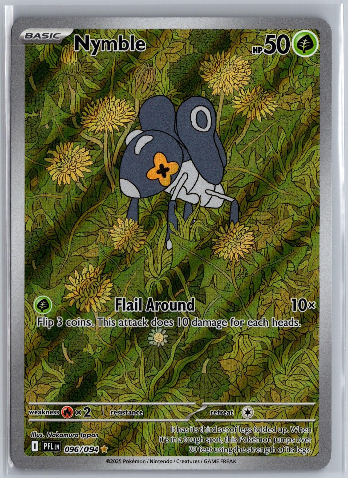 NYMBLE 096/094 Illustration Rare Phantasmal Flames Pokemon HOLO Near Mint