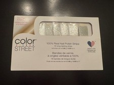 Color Street Nail Strips Dripping in Diamonds Silver Glitter New In Box FS