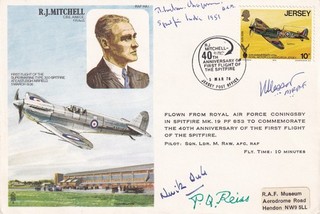 HA1d. R Mitchell Signed 4 P Reiss Ive Chapman J C Slessor.WW1 Veteran Pilot