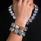 Used-10mm-8.5+22in 5A Zircon Tennis Chain Bracelet Necklace 316L Stainless Steel — photo 5