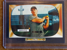 2021 TOPPS X BASEBALL 70th MICKEY MANTLE COLLECTION BLUE SP #/199 #10 1955