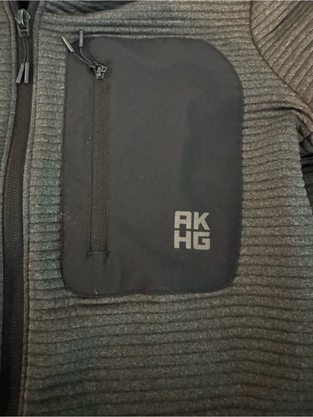 Alaskan Hardgear AKHG Blackburn Grid Fleece Full Zip Hoodie Gray Men’s S image 3