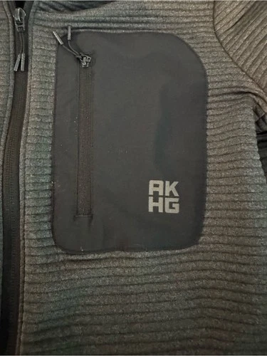 Alaskan Hardgear AKHG Blackburn Grid Fleece Full Zip Hoodie Gray Men’s S image 3