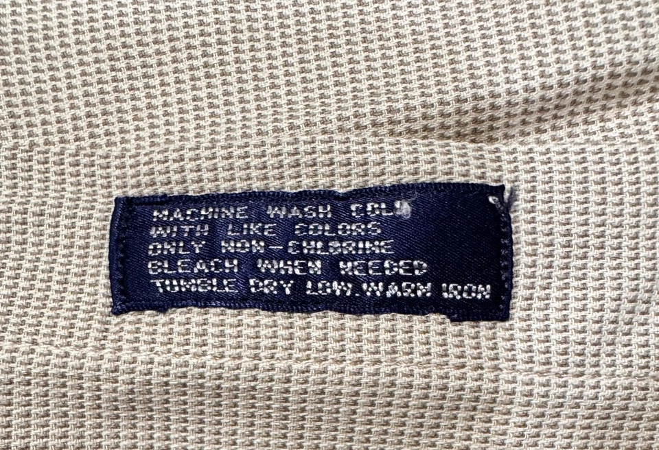 Camisa Bill Blass Premium Para Hombre XXL 2XL Manga Larga Con Botones Blanco Tostado Foto 4 de 4