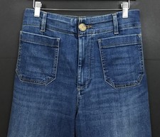 Anthropologie Maeve Colette High-Rise Wide-Leg Cropped Jeans Medium Wash Size 29
