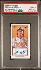 2024 Topps t206 Auto Heston Kjerstad RC Auto Dual Grade Mint 9 Auto 10