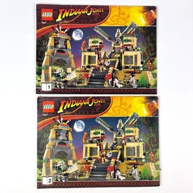 Lego Indiana Jones Temple of Crystal Skull 7620 7624 7626 7627 1 & 2 Instruction